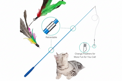 11 pcs cat stick toy